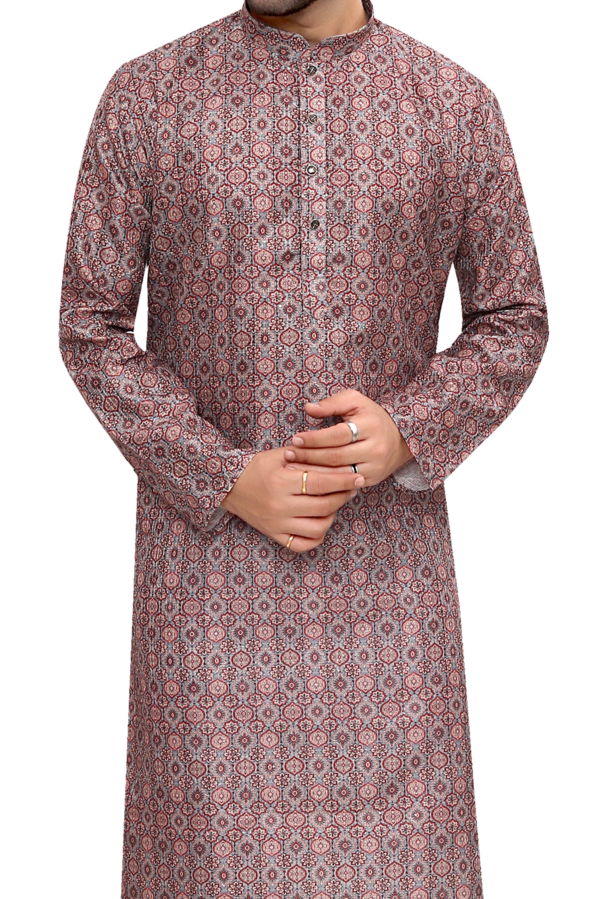 Silk Kurta for Men - Brown | KPPDSDBR40