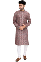 Silk Kurta for Men - Brown | KPPDSDBR40