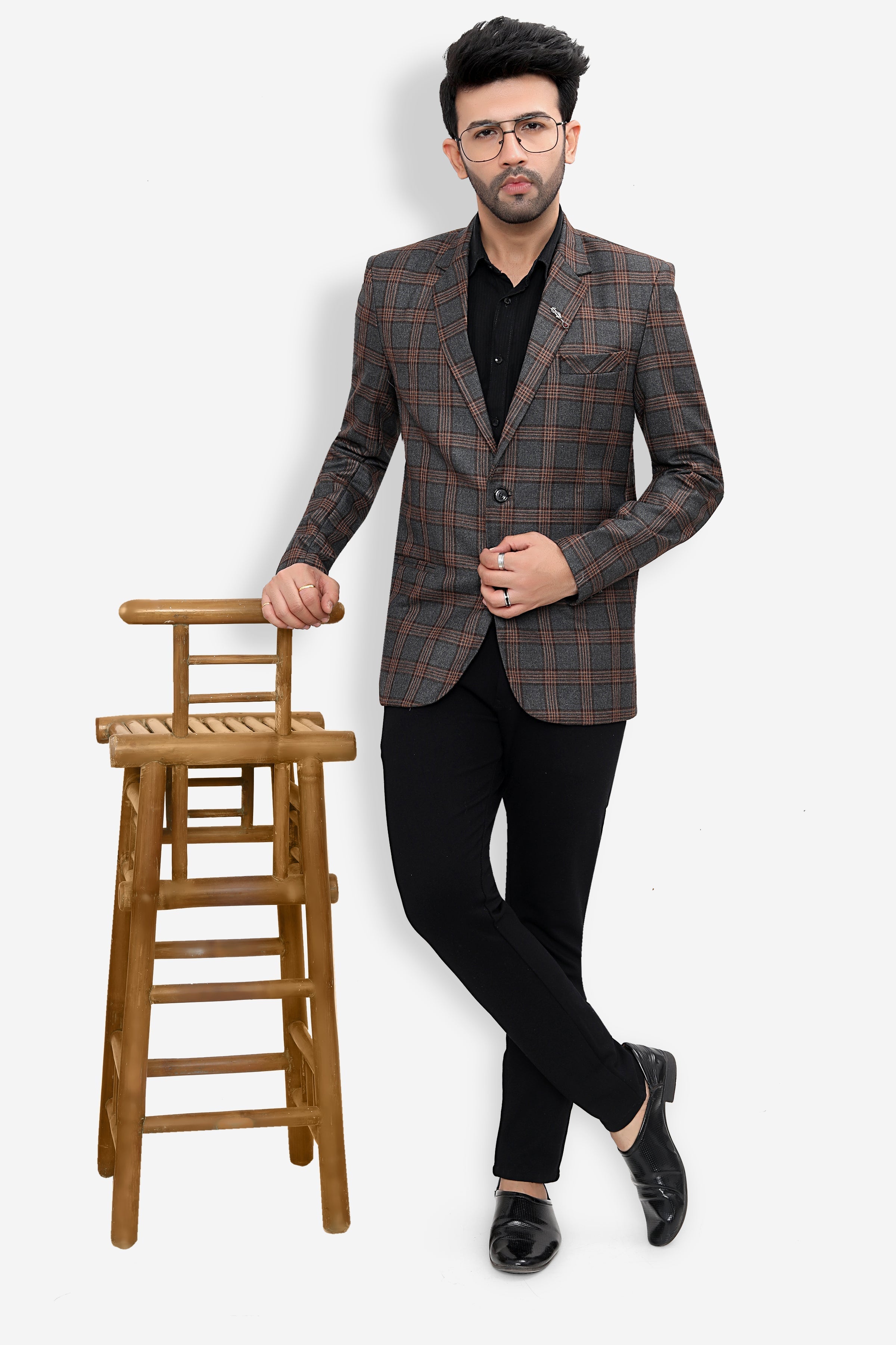 Cotton Blazer for Men - Multicolor | BLDU30007G
