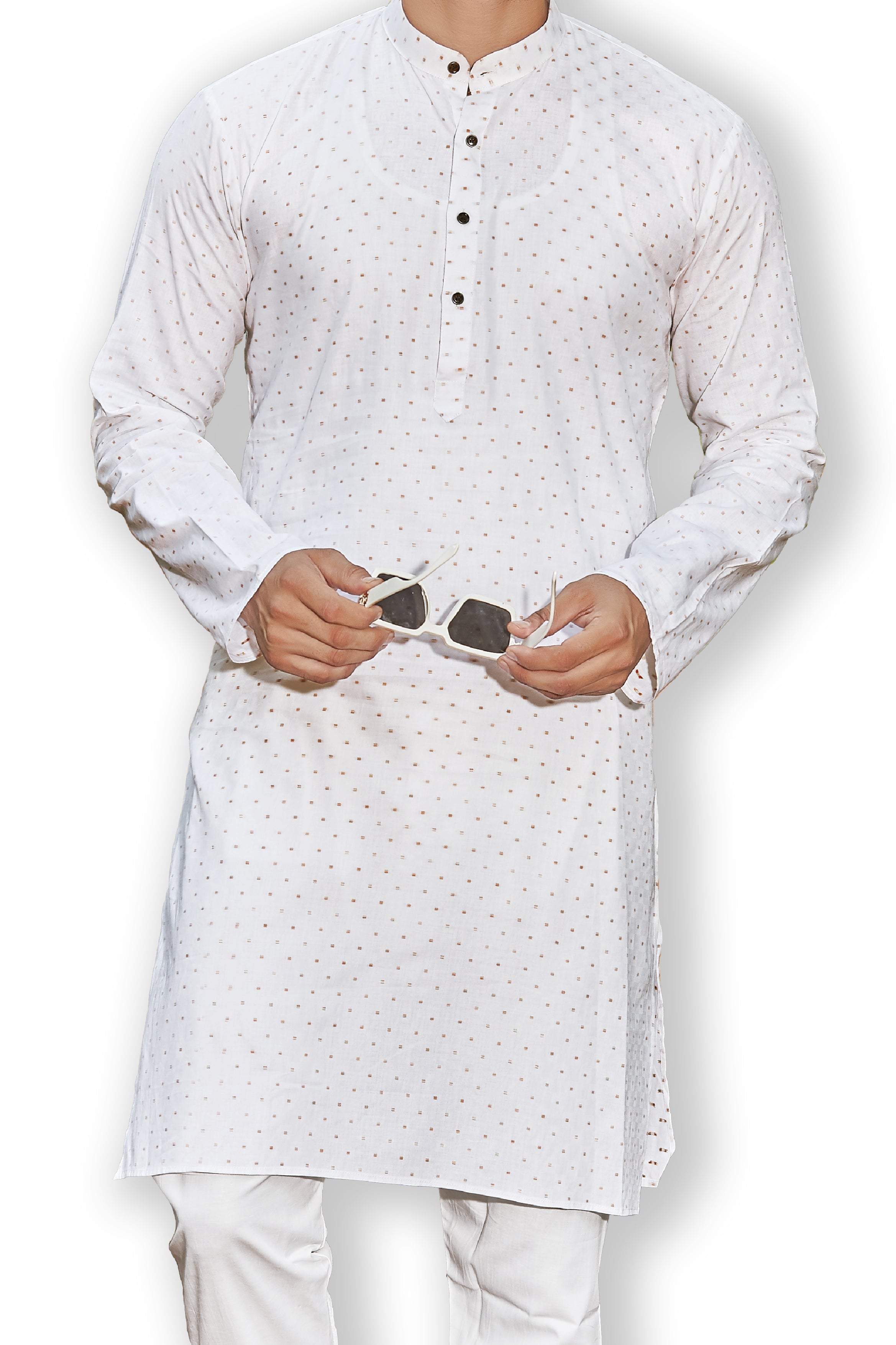 Cotton Kurta for Men - White | KPSSBUTWH3
