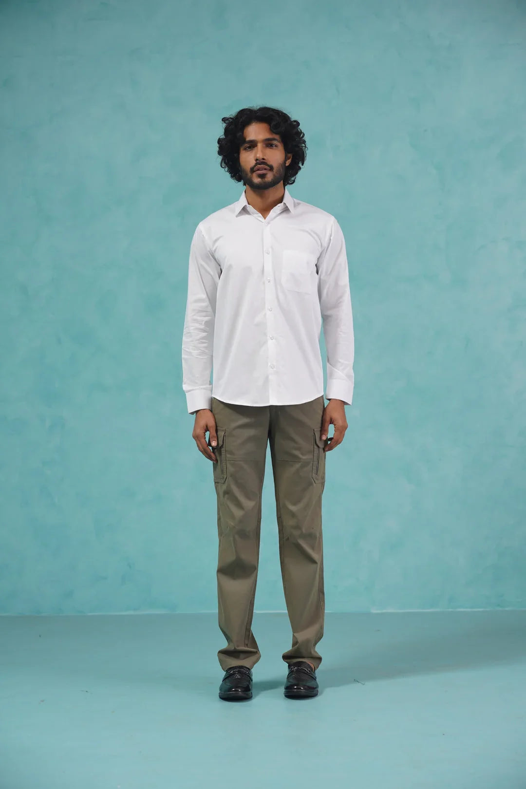 White Cotton Solid Shirts SF_361White | DesiQlo