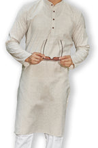 Cotton Kurta for Men - Beige | KPSRLSBE38