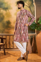 Brown Viscose Rayon Embroidered Straight Kurta MKU1476