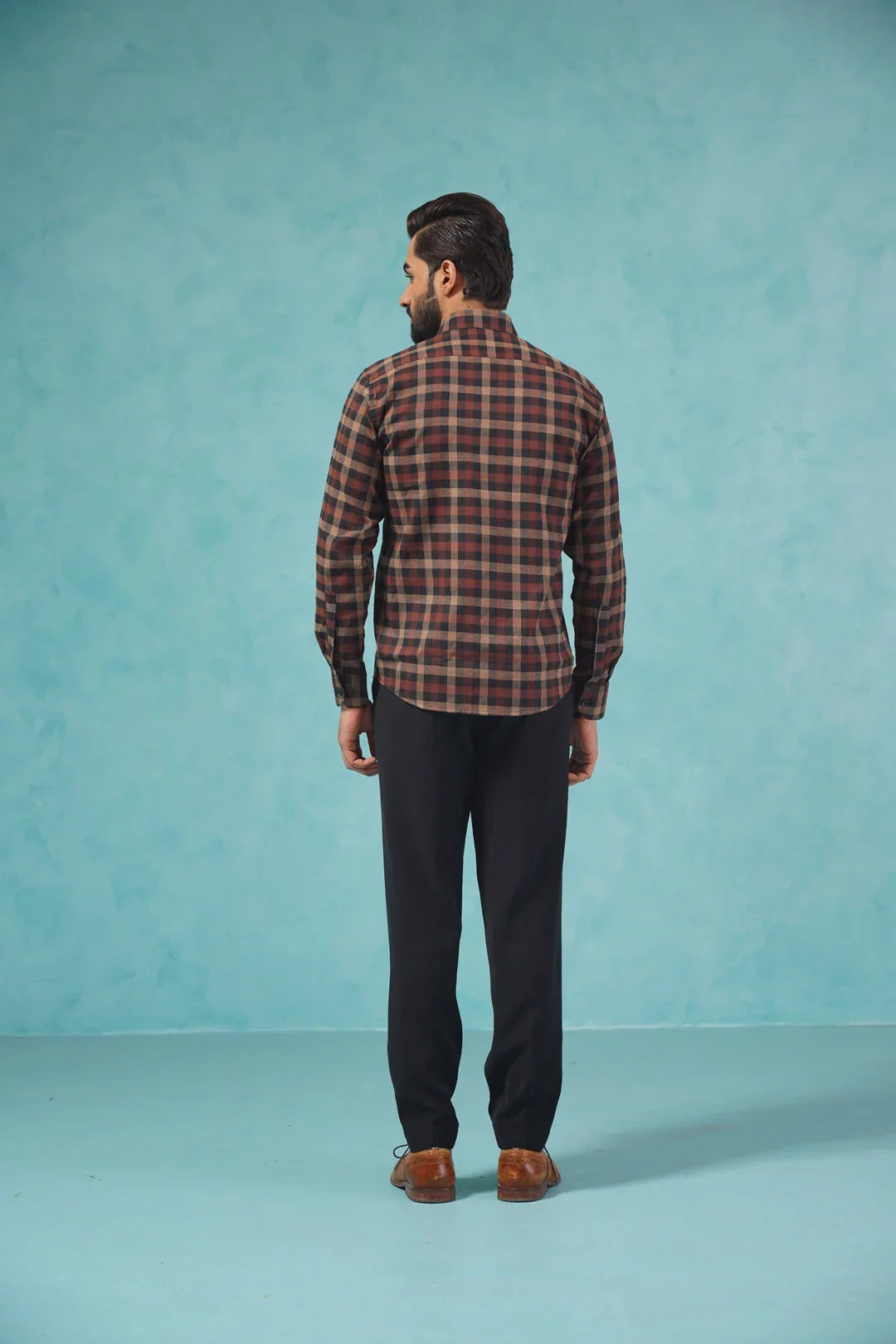 Brown Cotton Solid Shirts SF_900Brown | DesiQlo