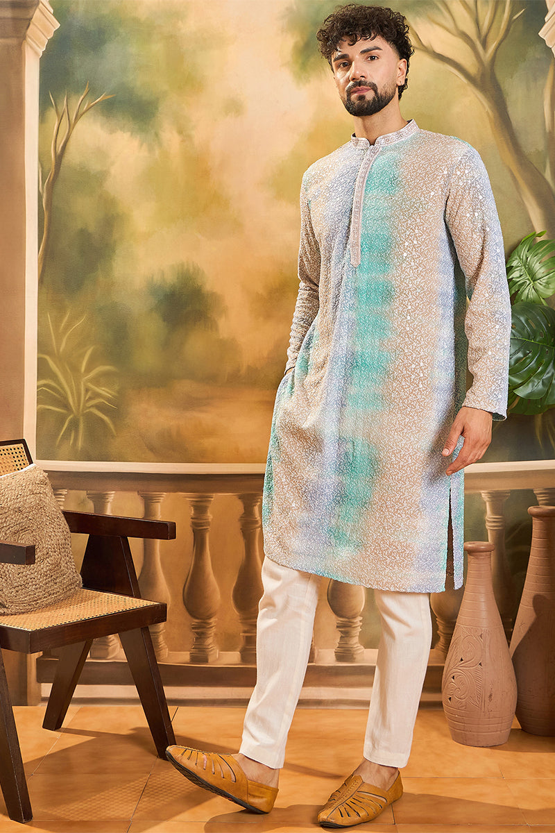 Multi Viscose Rayon Solid Embroidered Straight Kurta MKU1436
