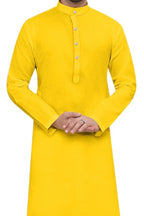 Cotton Kurta for Men - Yellow | KPSGSHAL36
