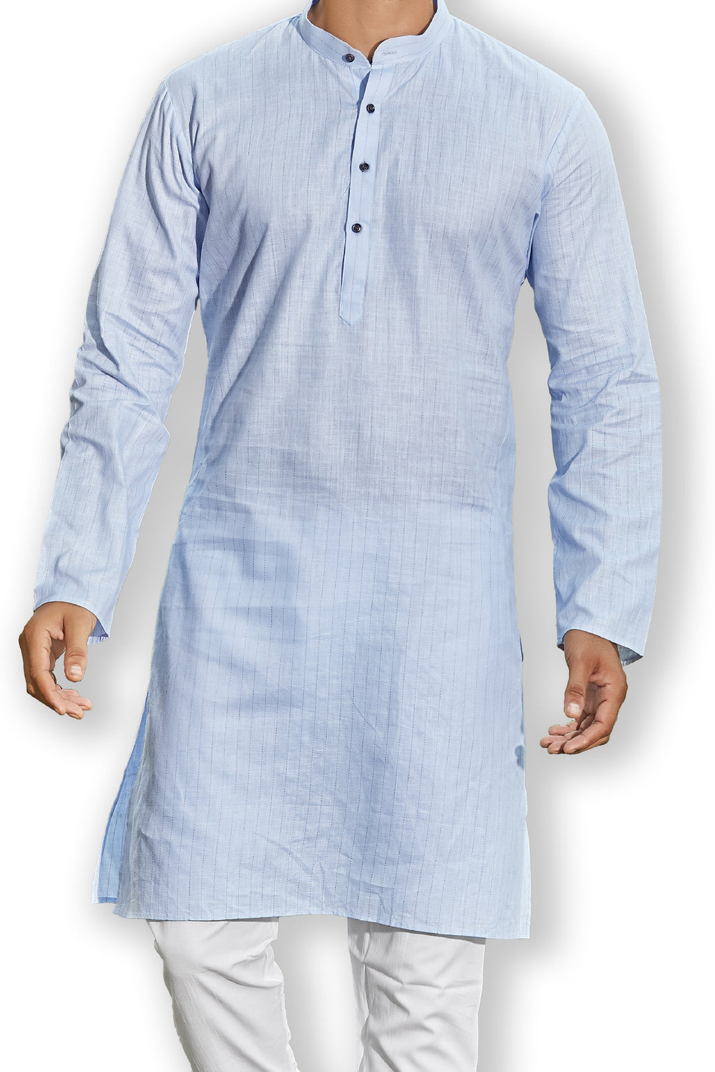 Cotton Kurta for Men - Blue | KPUCCLBU38