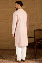 Purple Viscose Rayon Solid Embroidered Straight Kurta MKU1061