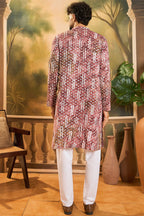 Brown Viscose Rayon Embroidered Straight Kurta MKU1476