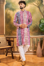 Multi Viscose Rayon Batik Printed Straight Kurta MKU1479