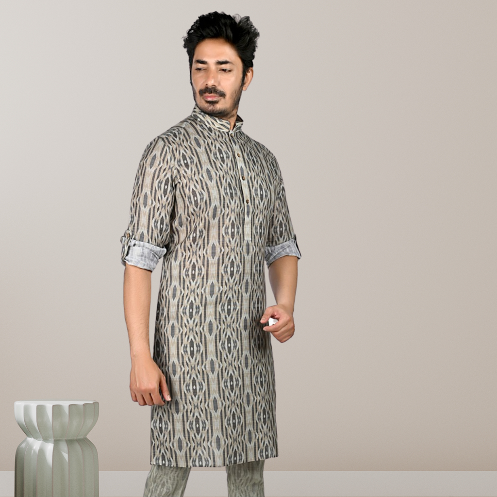 Cotton Kurta for Men - Multicolor | KPPR12295G