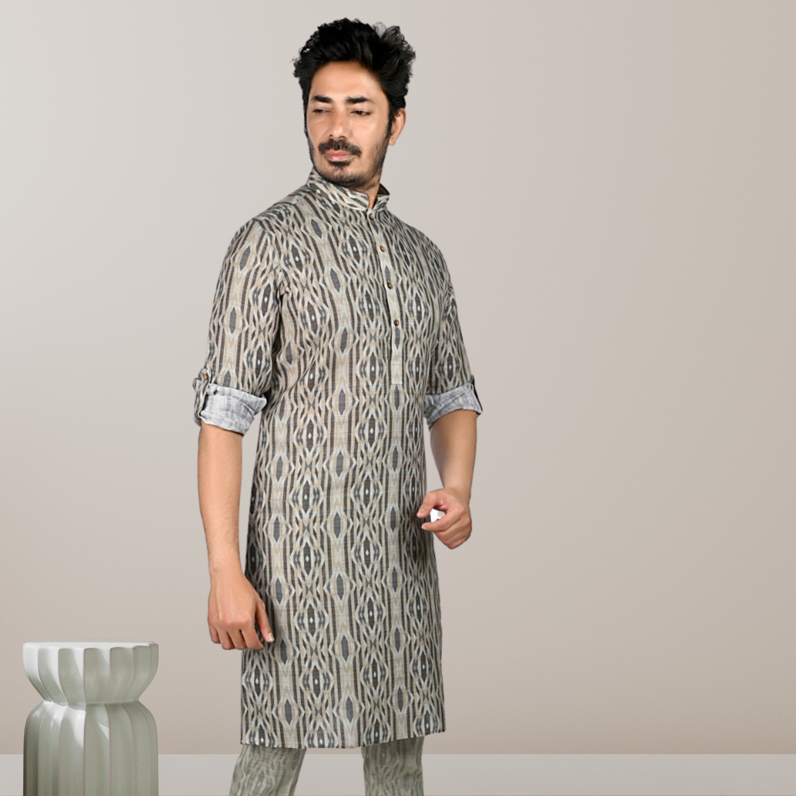 Cotton Kurta for Men - Multicolor | KPPR12295G