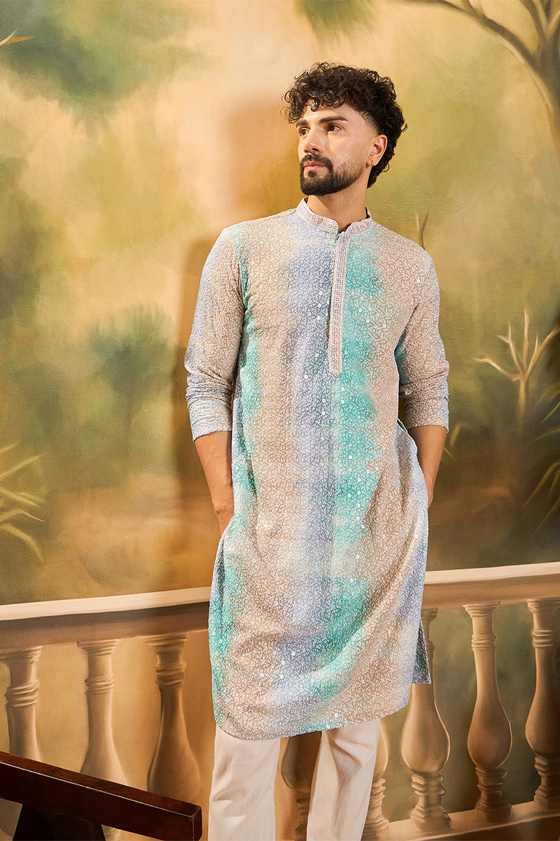 Multi Viscose Rayon Solid Embroidered Straight Kurta MKU1436