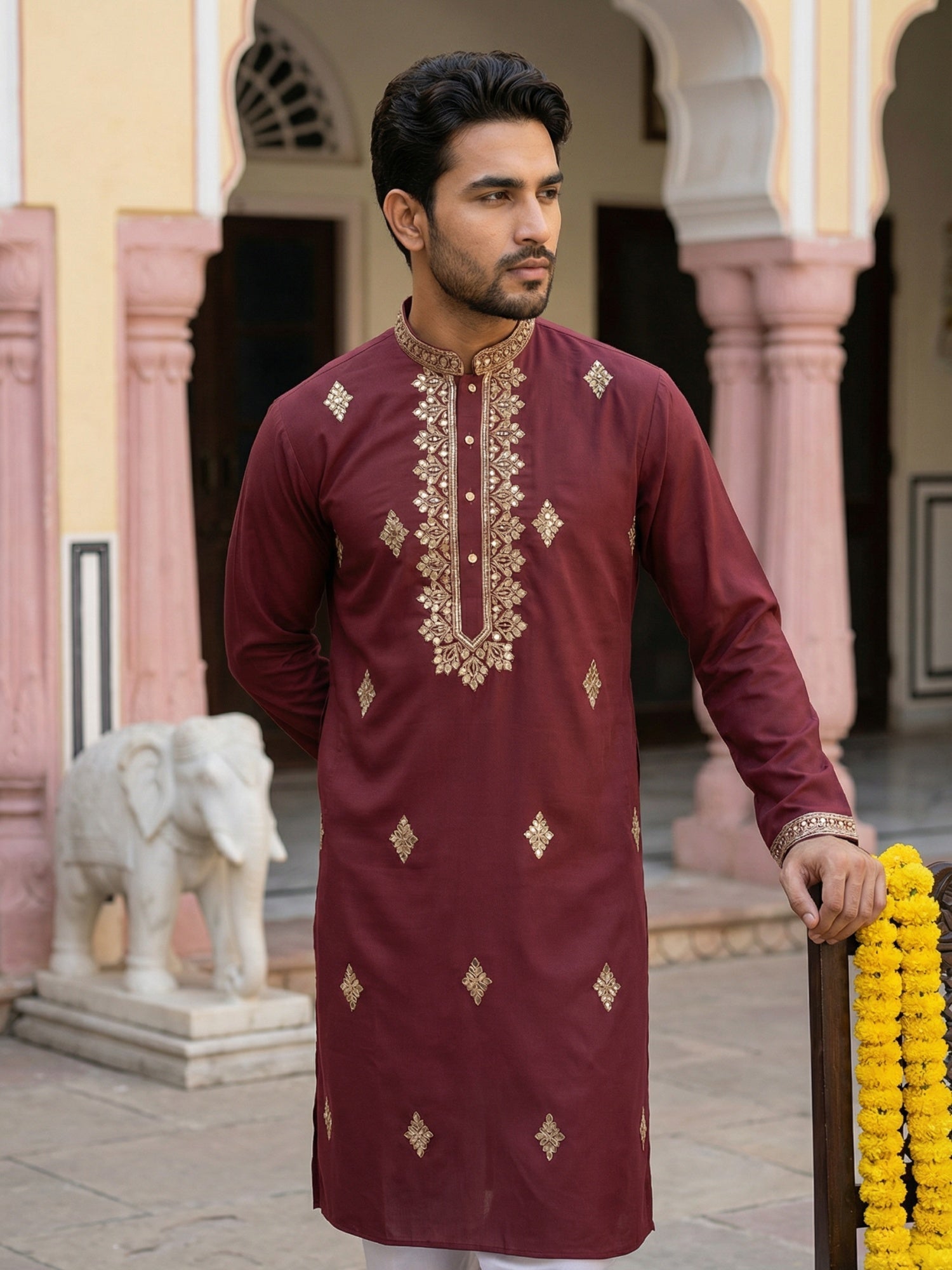  Indian Wear 73maroon | DesiQlo