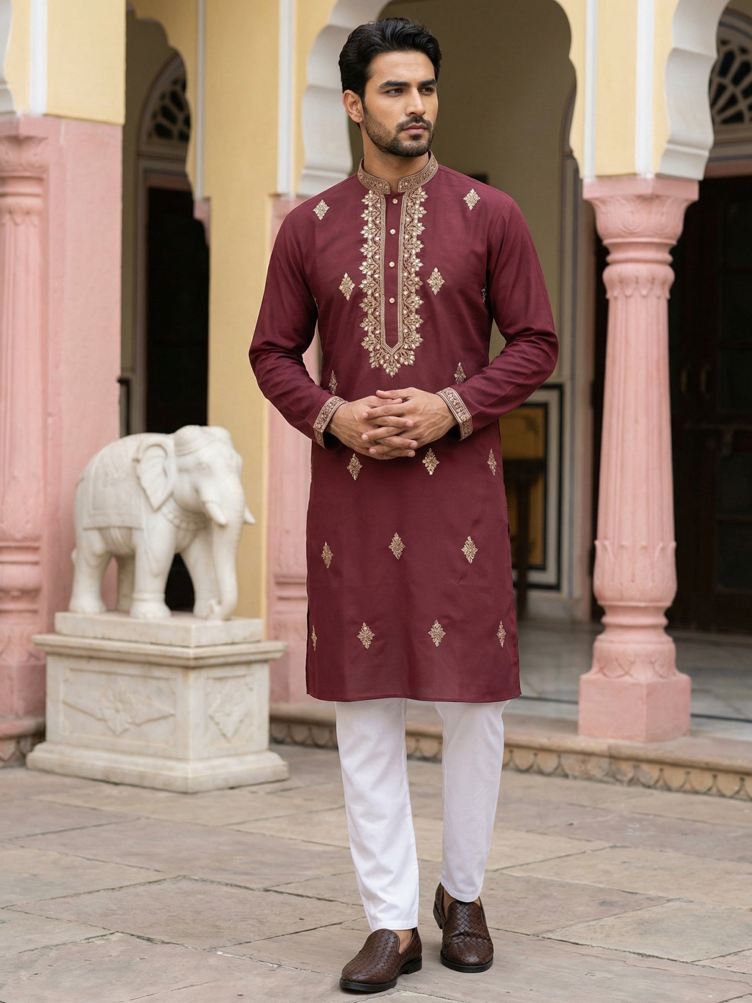  Indian Wear 73maroon | DesiQlo
