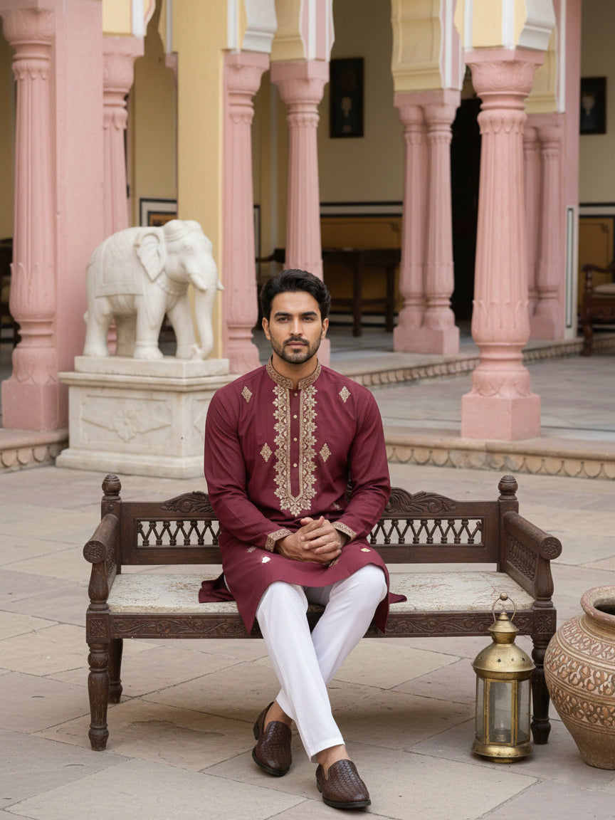  Indian Wear 73maroon | DesiQlo