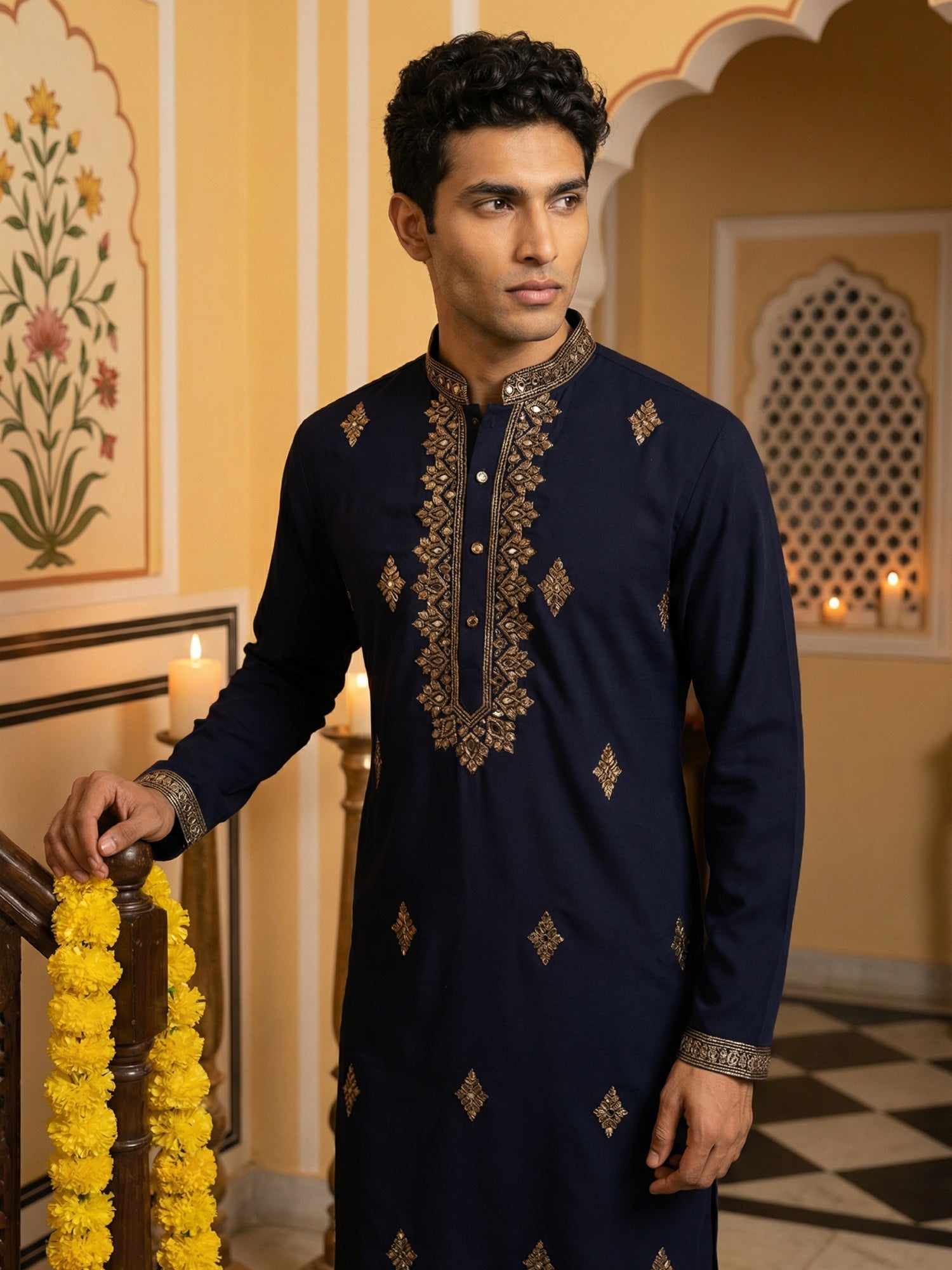 Navy Indian Wear 5473navy | DesiQlo