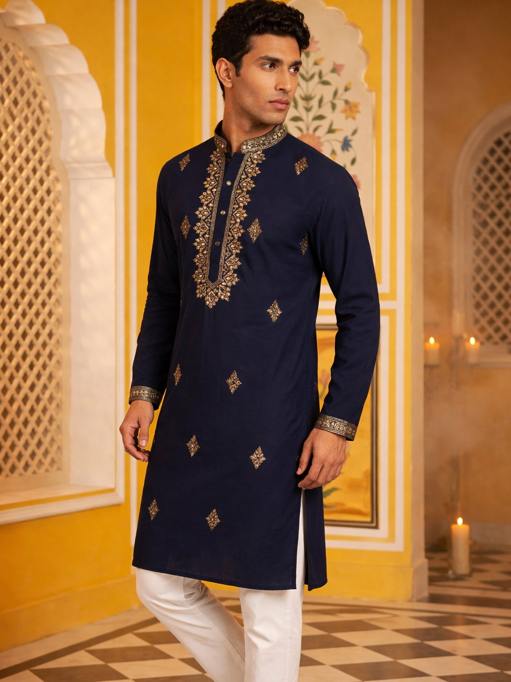 Navy Indian Wear 5473navy | DesiQlo