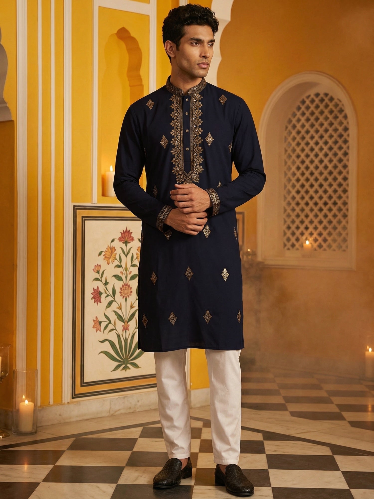 Navy Indian Wear 5473navy | DesiQlo