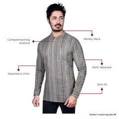Cotton Short Kurta for Men - Multicolor | SKRB12552B