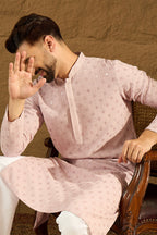 Purple Viscose Rayon Solid Embroidered Straight Kurta MKU1061