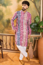 Multi Viscose Rayon Batik Printed Straight Kurta MKU1479