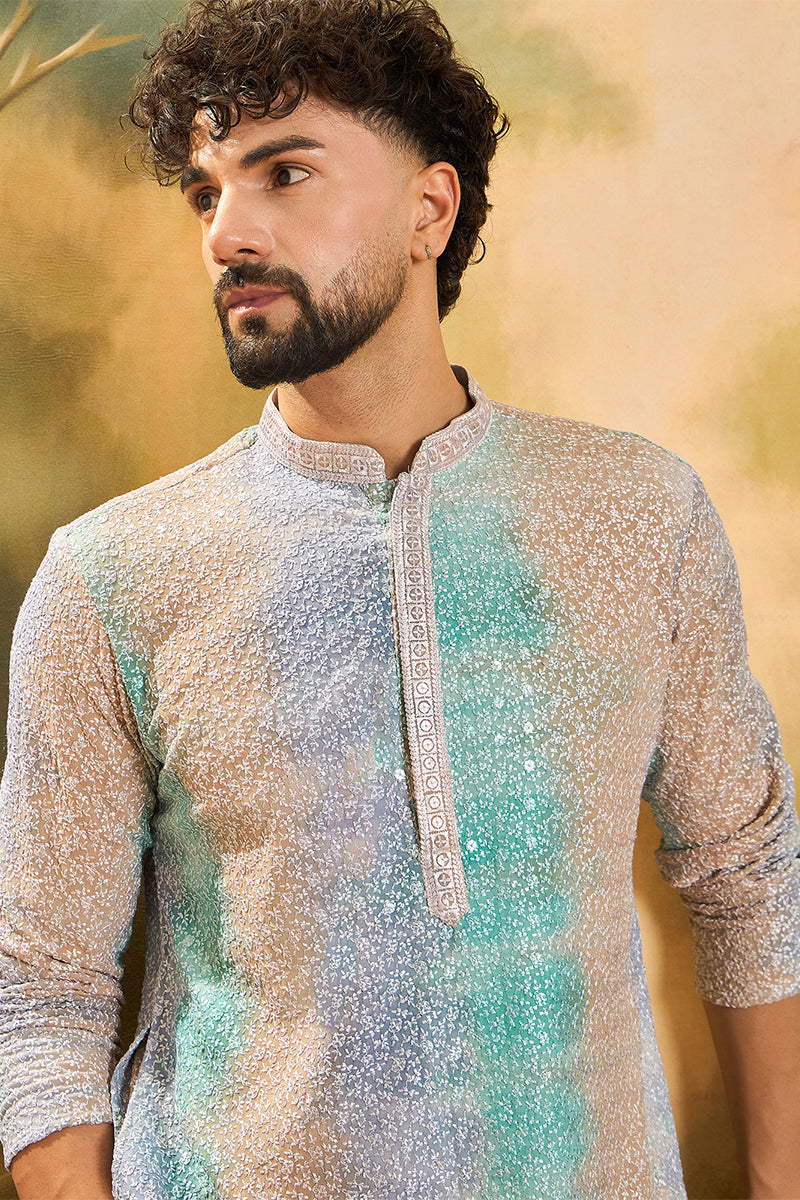 Multi Viscose Rayon Solid Embroidered Straight Kurta MKU1436
