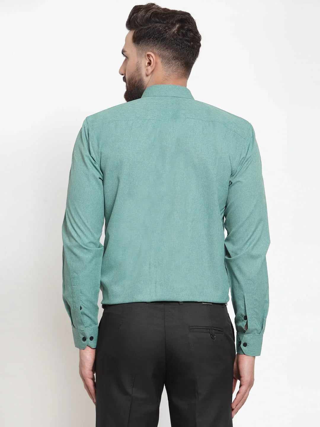 Green Cotton Solid Shirts SF_734Green | DesiQlo