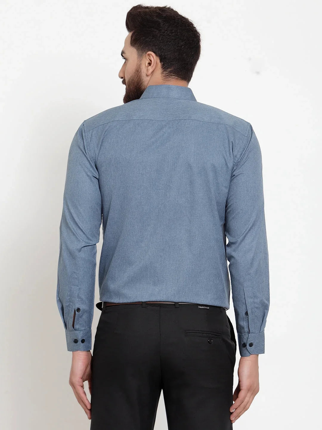 Grey Cotton Solid Shirts SF_734Grey | DesiQlo