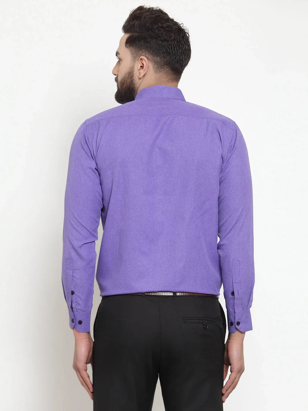 Blue Cotton Solid Shirts SF_734Voilet | DesiQlo