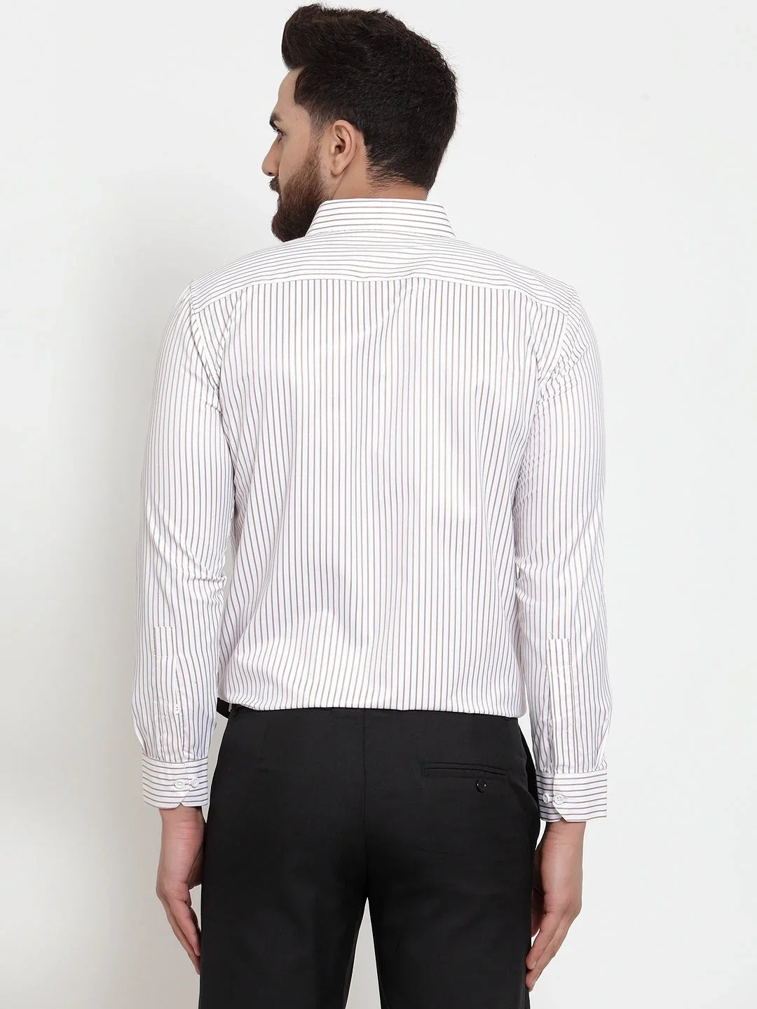 White Cotton Solid Shirts SF_737White | DesiQlo