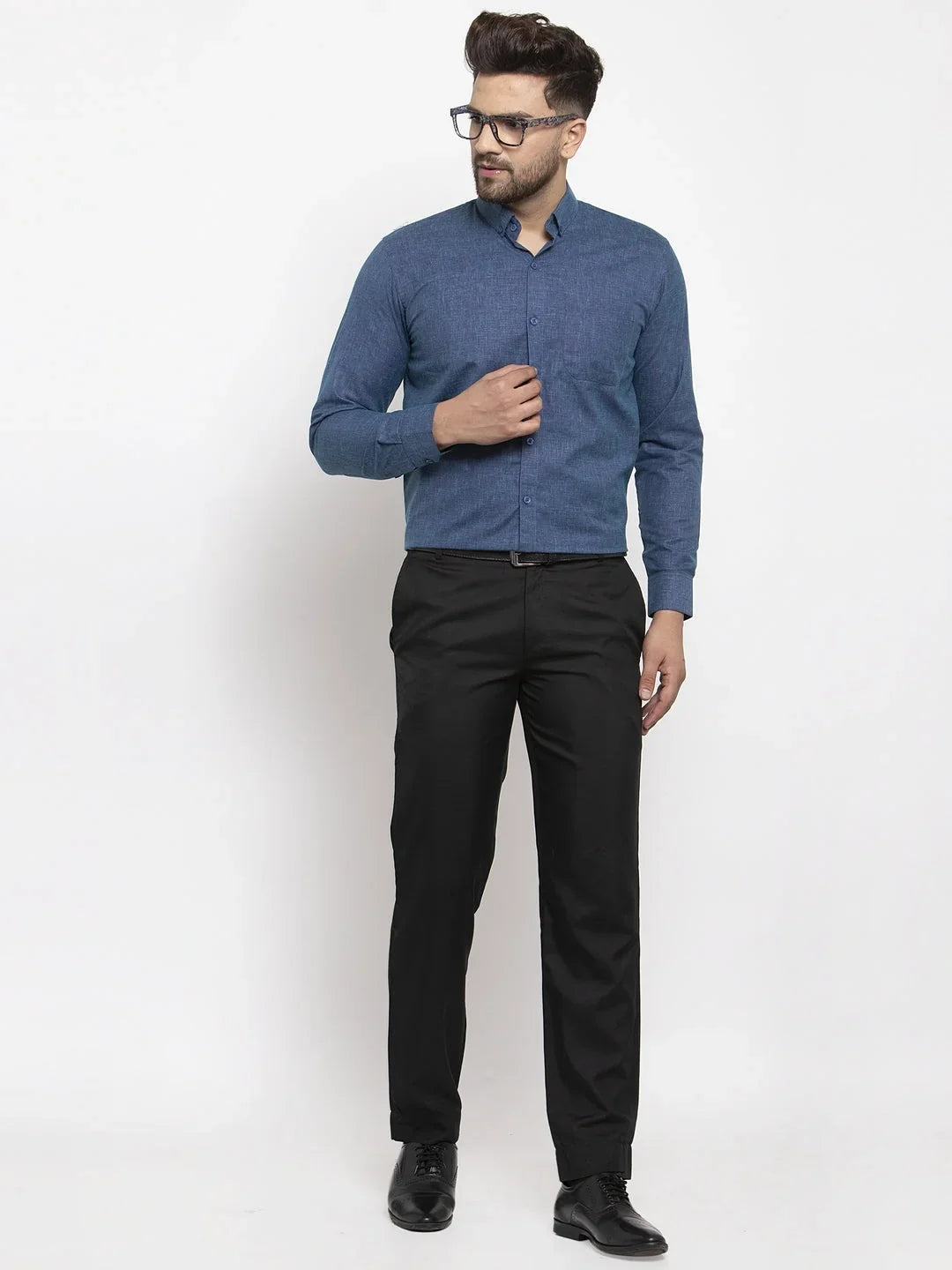 Green Cotton Solid Shirts SF_753Teal | DesiQlo
