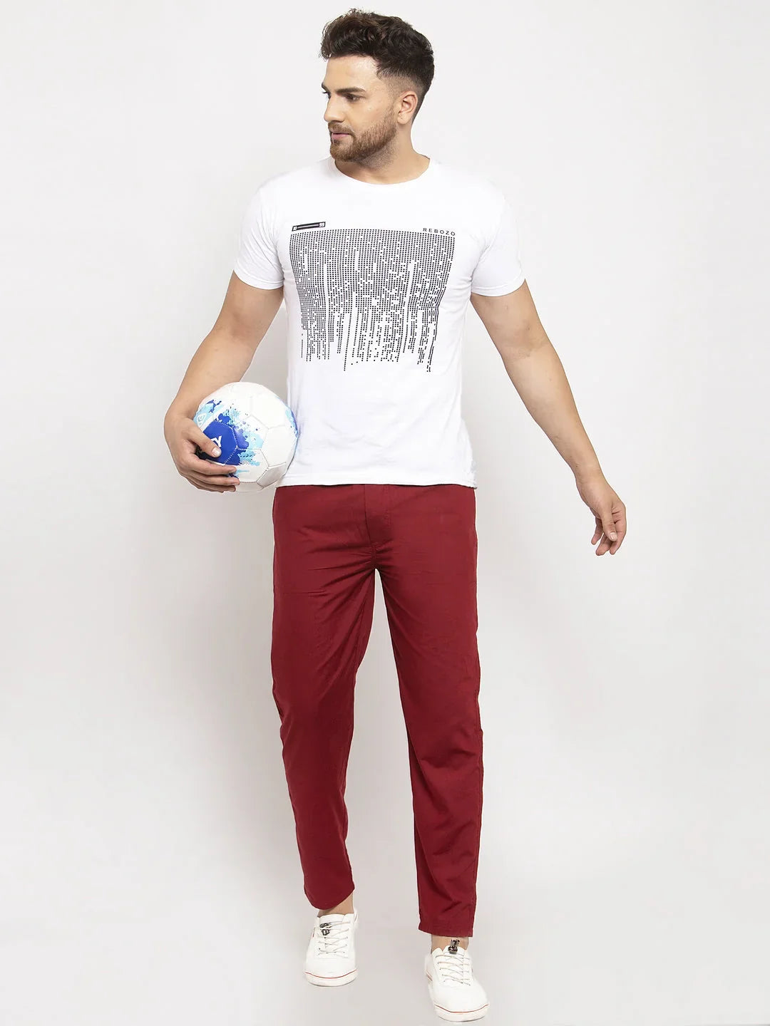 Maroon Cotton Solid Active wear for Men | DesiQlo India