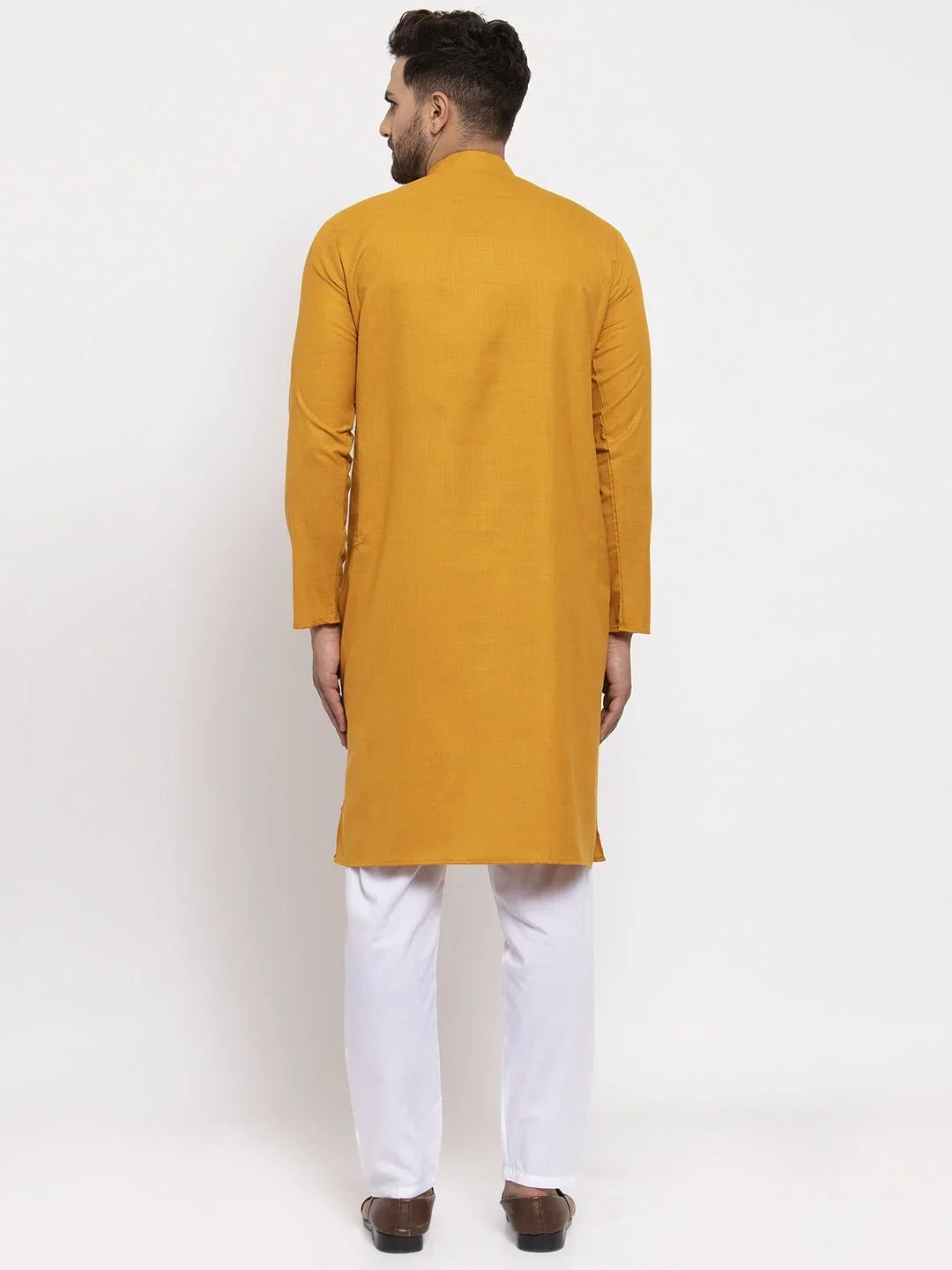 Yellow Cotton Solid Indian Wear JOKP_532Mustard | DesiQlo