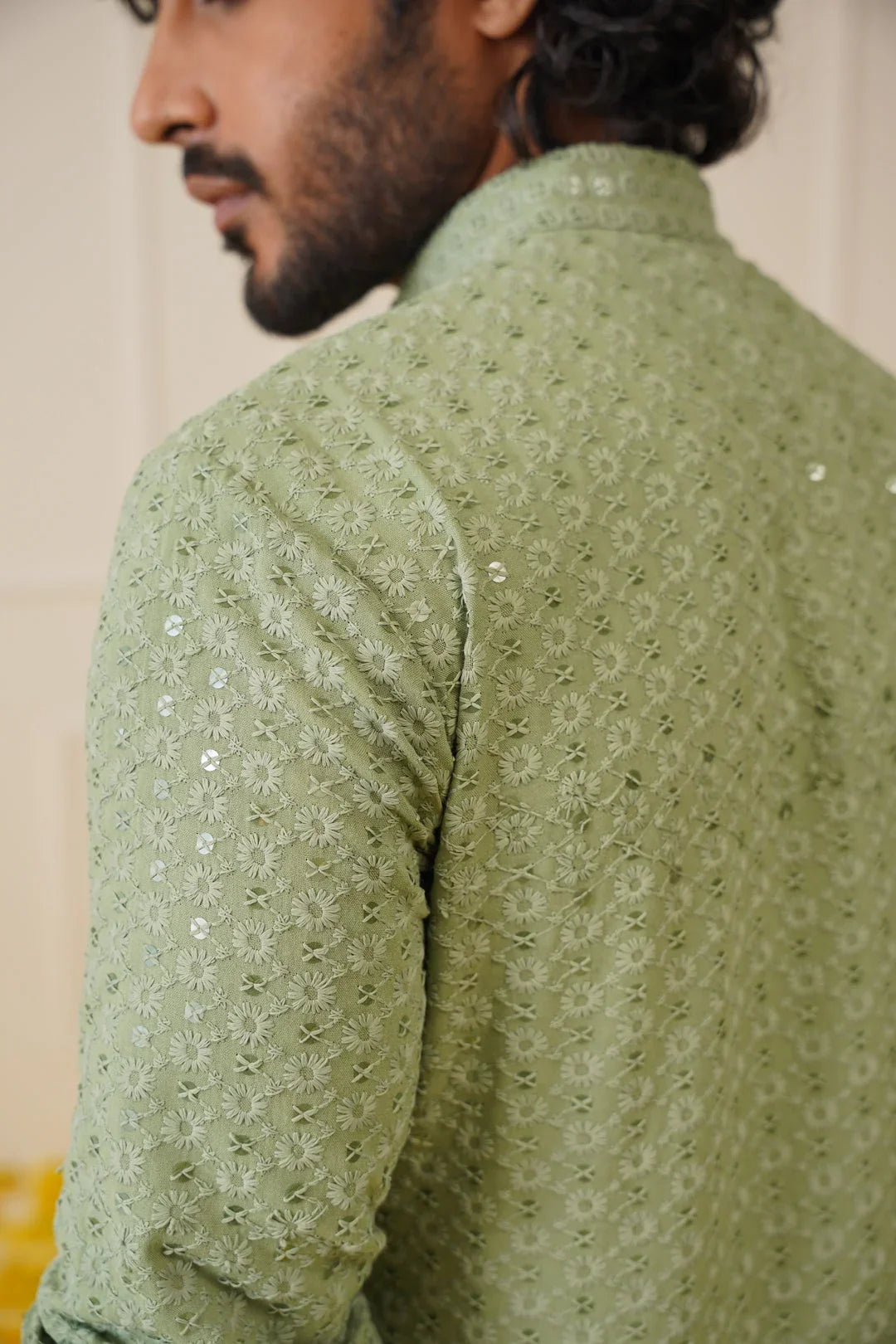 Green Cotton Solid Indian Wear KO_678Pista | DesiQlo