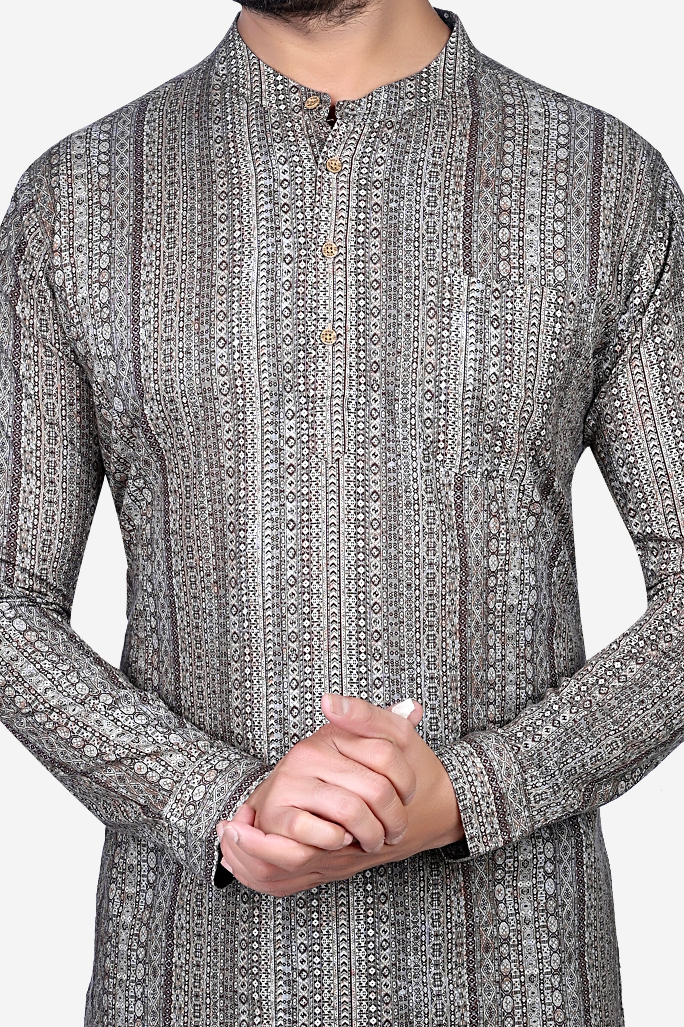 geometric Cotton Geometric Kurtas Short Kurta | DesiQlo 2