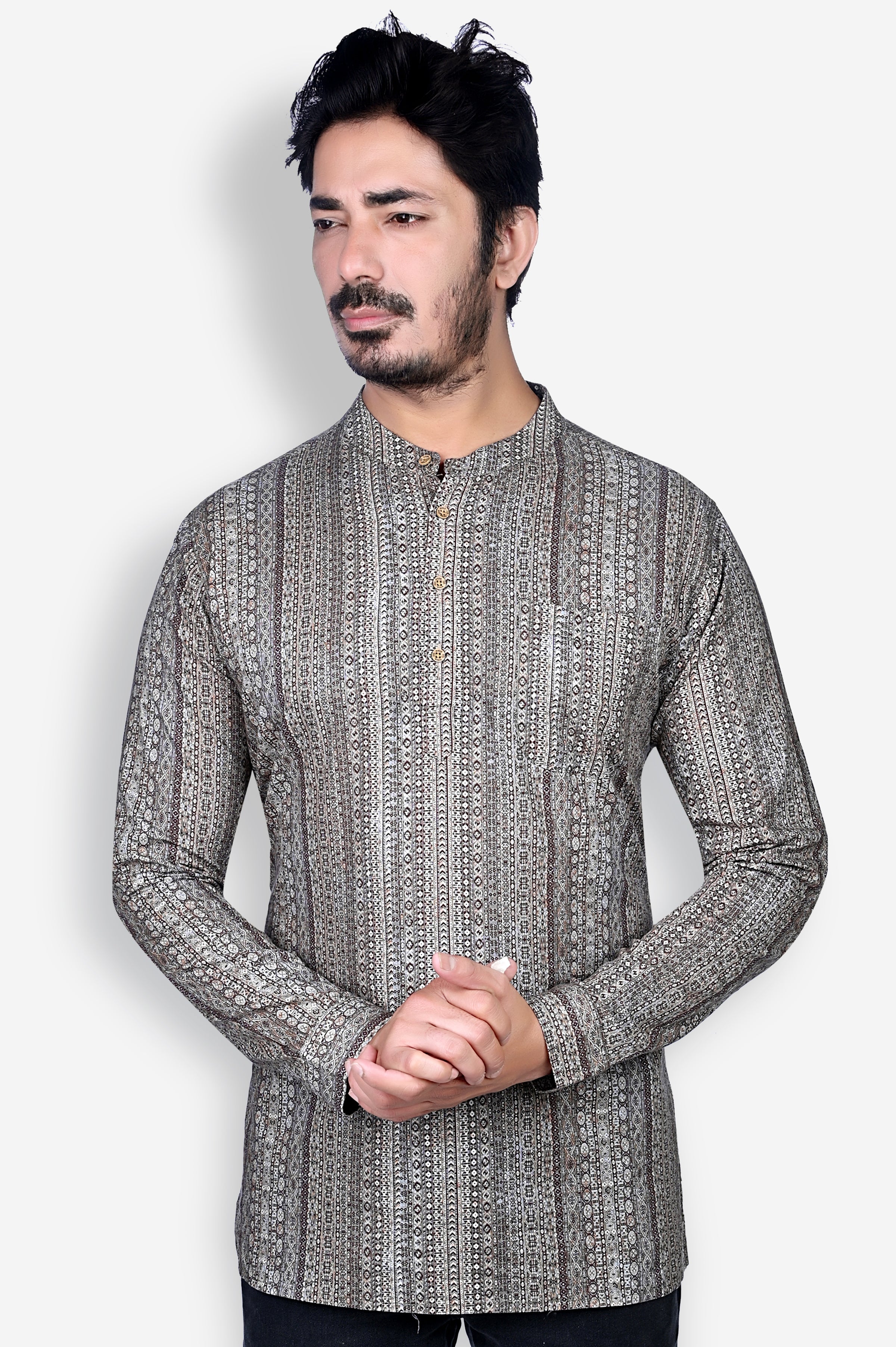 geometric Cotton Geometric Kurtas Short Kurta | DesiQlo 2