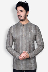 Cotton Short Kurta for Men - Multicolor | SKRB12552B