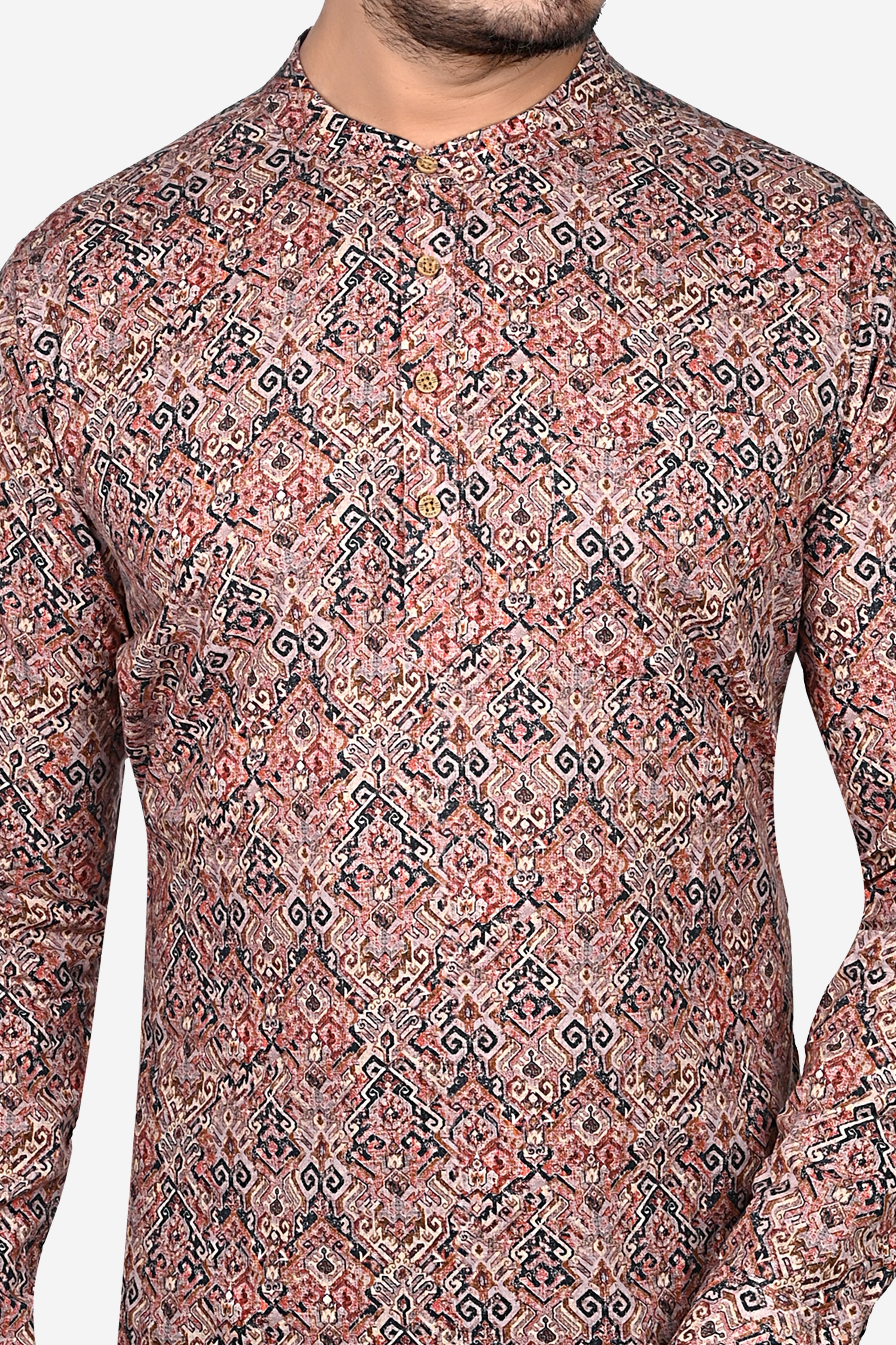 geometric Cotton Geometric Kurtas for Men | DesiQlo India