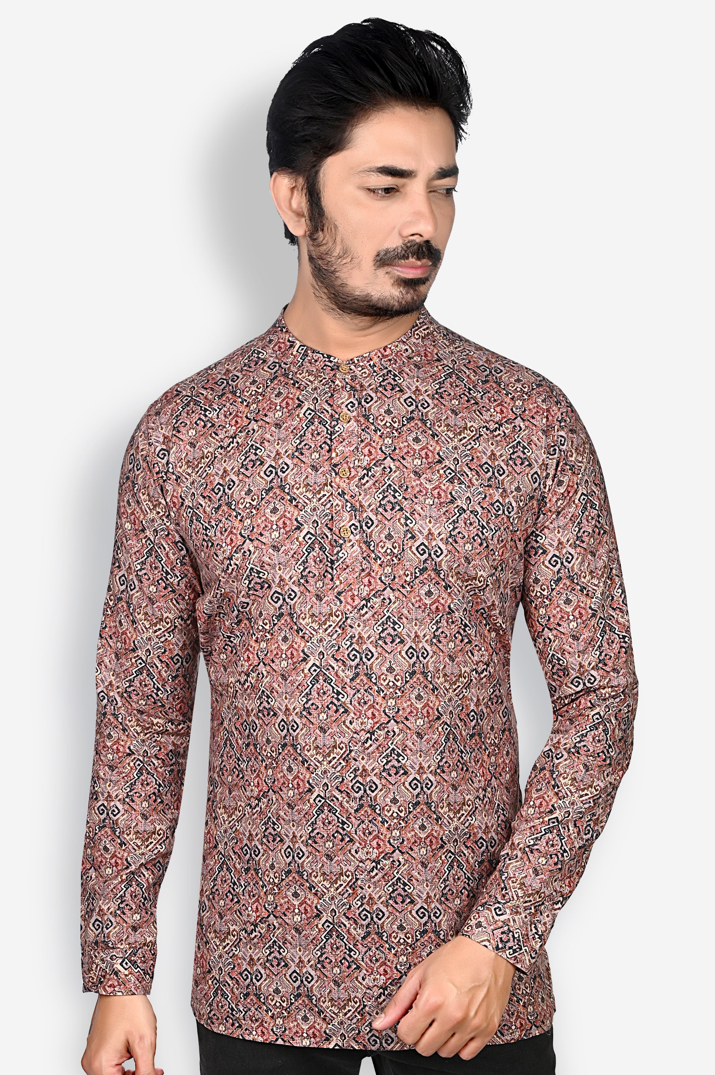 geometric Cotton Geometric Kurtas for Men | DesiQlo India