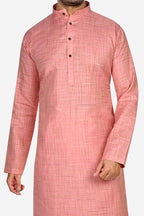 Cotton Kurta for Men - Pink | KPDU731753