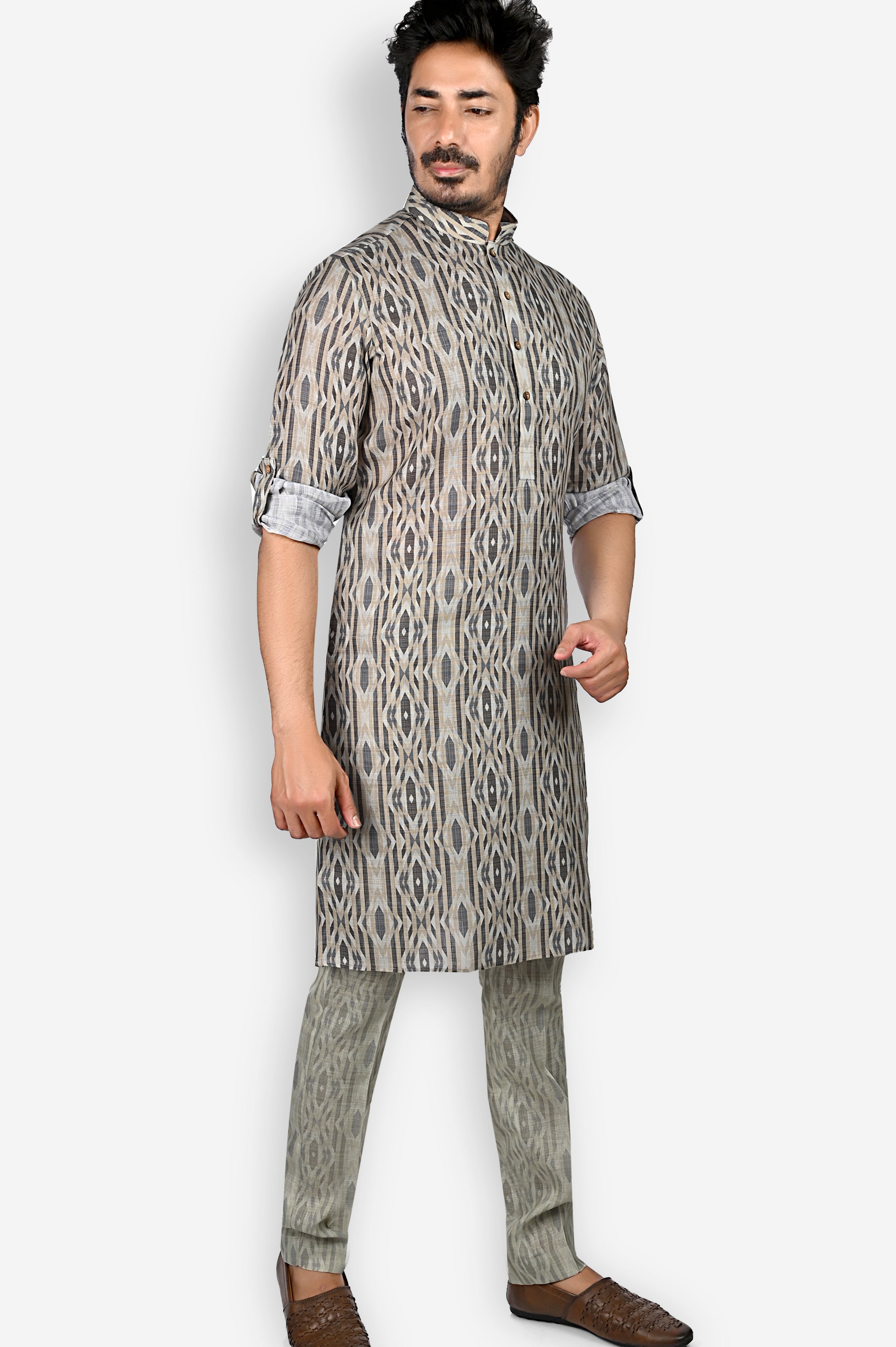 Cotton Kurta for Men - Multicolor | KPPR12295G