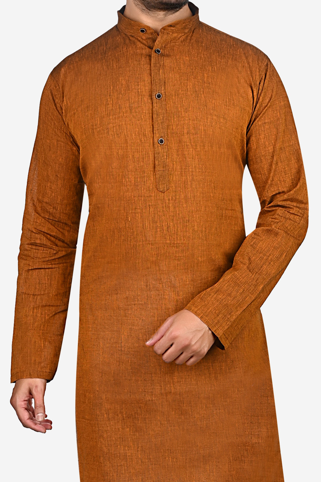 Cotton Kurta for Men - Brown | KUDU570734
