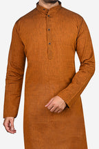 Cotton Kurta for Men - Brown | KUDU570734