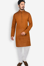 Cotton Kurta for Men - Brown | KUDU570734