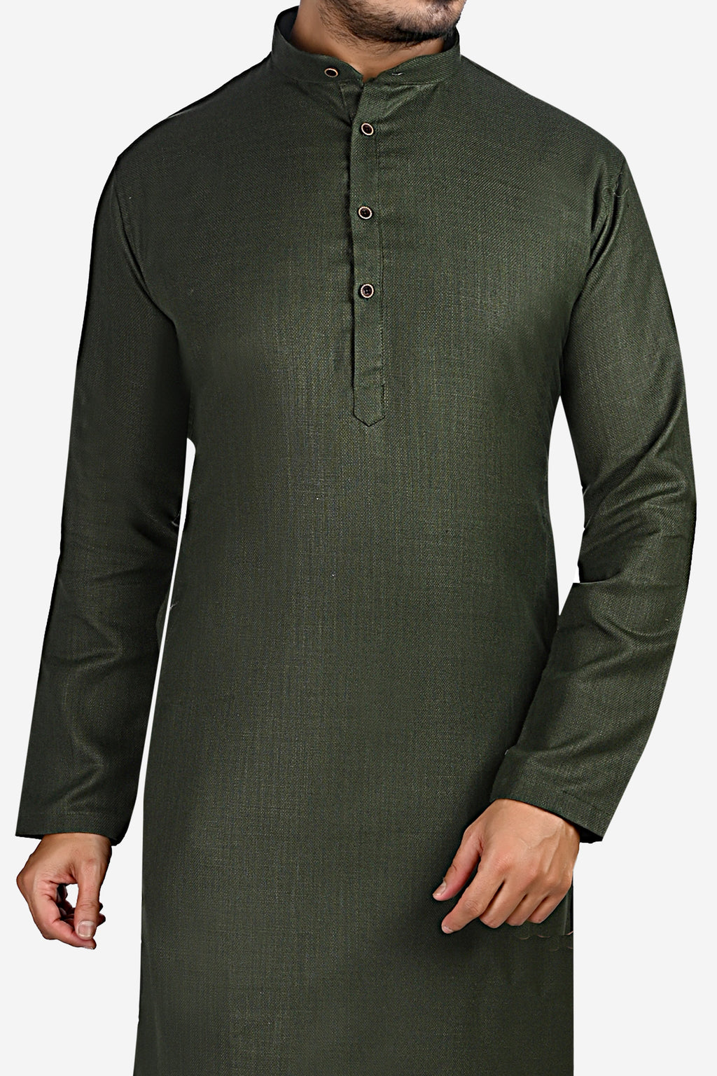 Cotton Kurta for Men - Green | KUDU630183