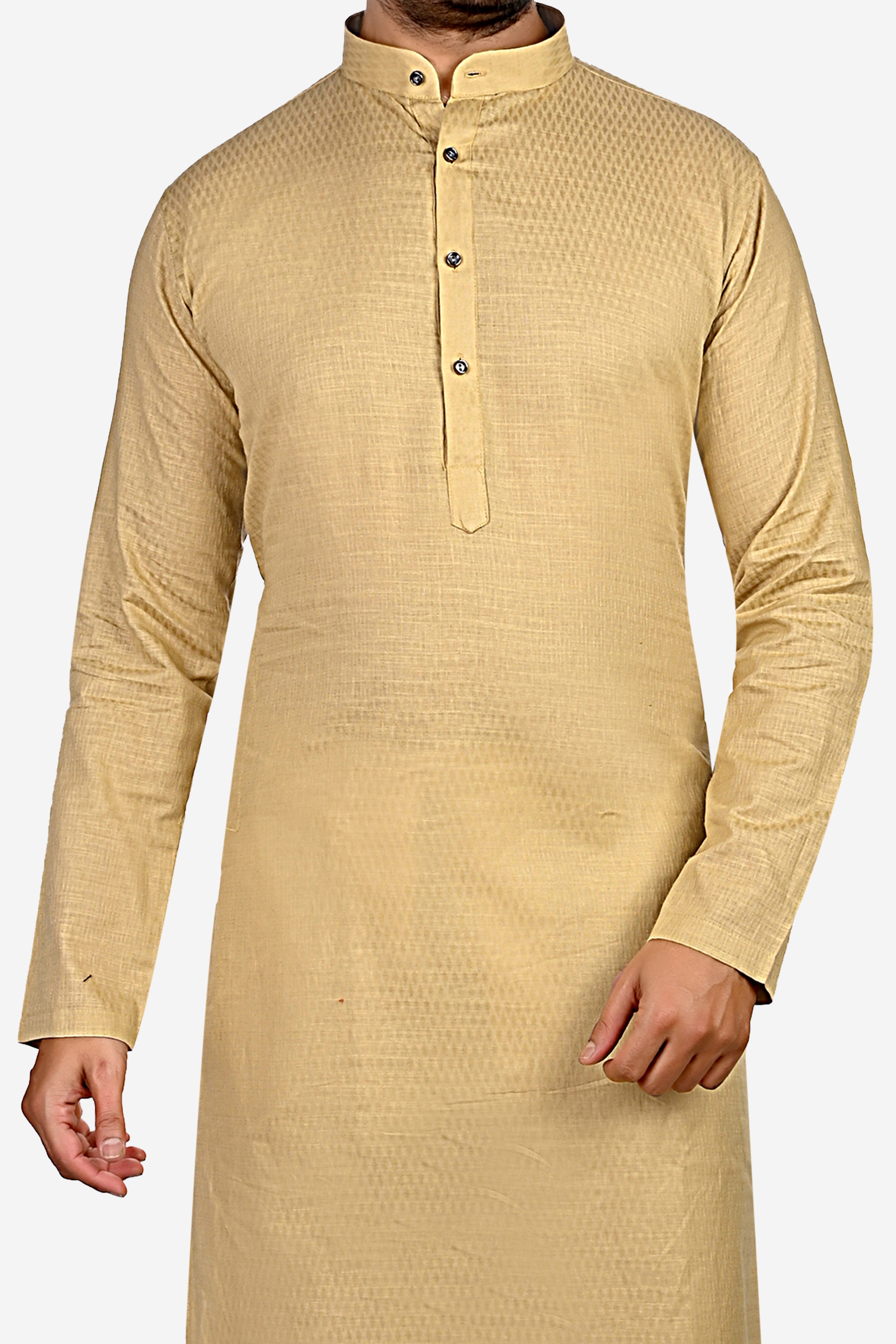 Cotton Kurta for Men - Beige | KPDU780553