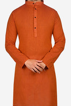 Cotton Kurta for Men - Orange | KUDU570735