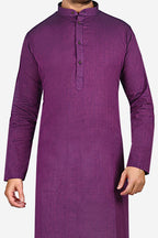 Cotton Kurta for Men - Purple | KUDU570793