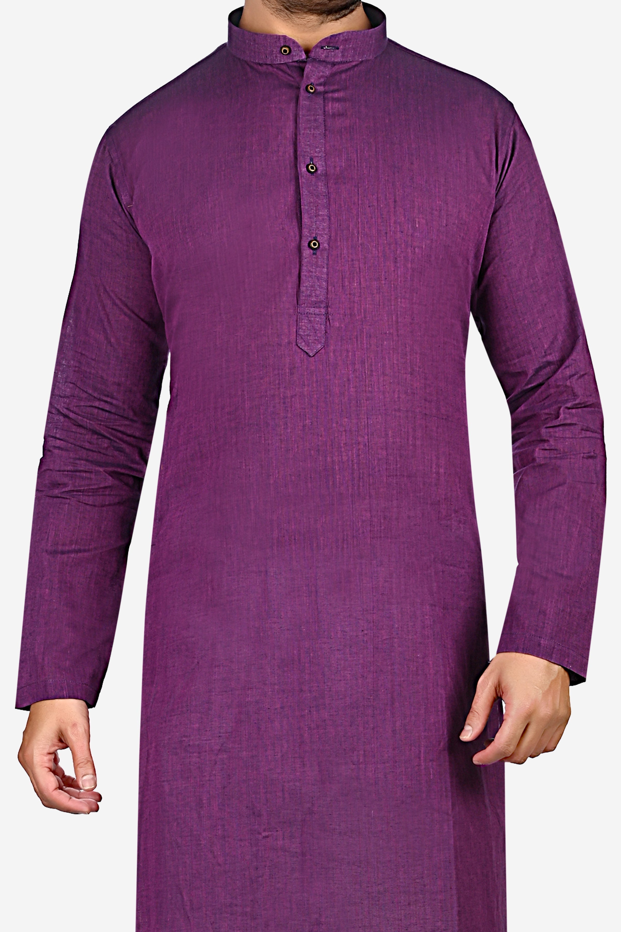 Cotton Kurta for Men - Purple | KUDU570793
